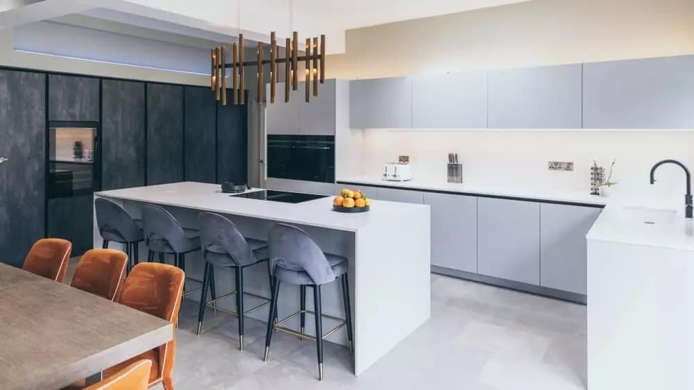Grey Handleless Luxury Kitchen Grey Handleless German Kitchen