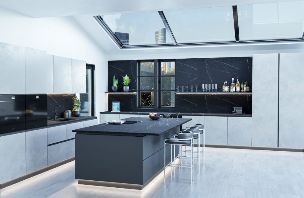 kã Luxury painted kitchen