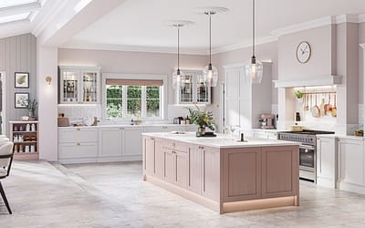 pink shaker kitchen 1 Kesseler Building A Kitchen Extension: A Complete Guide