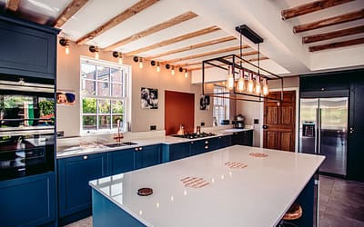 indigo blue farmhouse min Kesseler A Stunning Shaker Kitchen In A Derbyshire Farmhouse