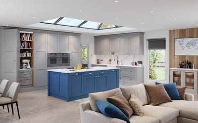 CharlburyFramed MazarineLampRoom 01 Kesseler A Guide to Kitchen Styles: In-Frame vs Lay-On Kitchens