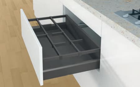 6 Black Handleless Designer Kitchen