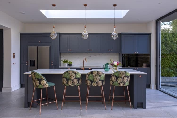 blue kitchen